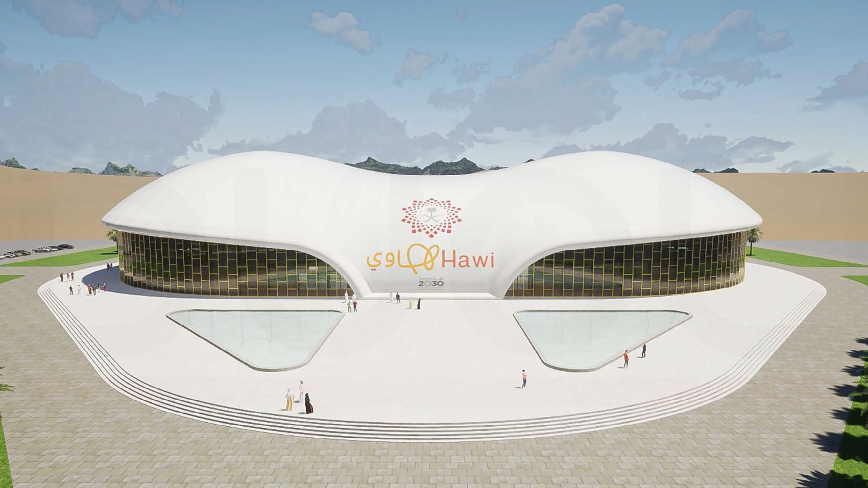 Arena mit umlaufender Öffnung